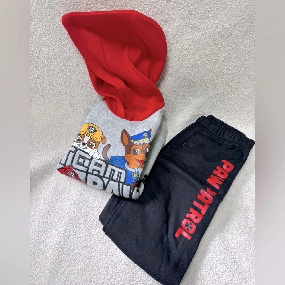 NWT Nickelodeon 10-12 unisex Paw Patrol fleece pullover hoodie & pants